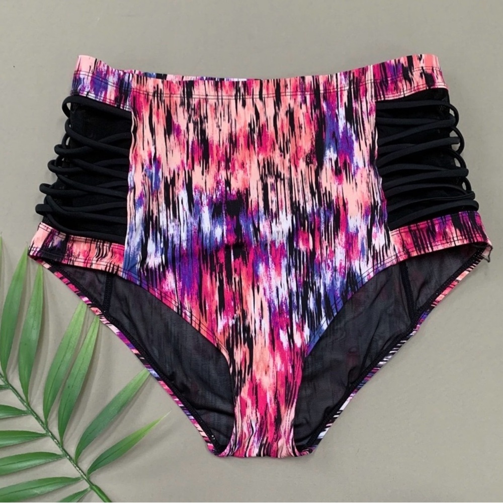 Torrid Size 5 Colorful High-Waisted Bikini Bottoms